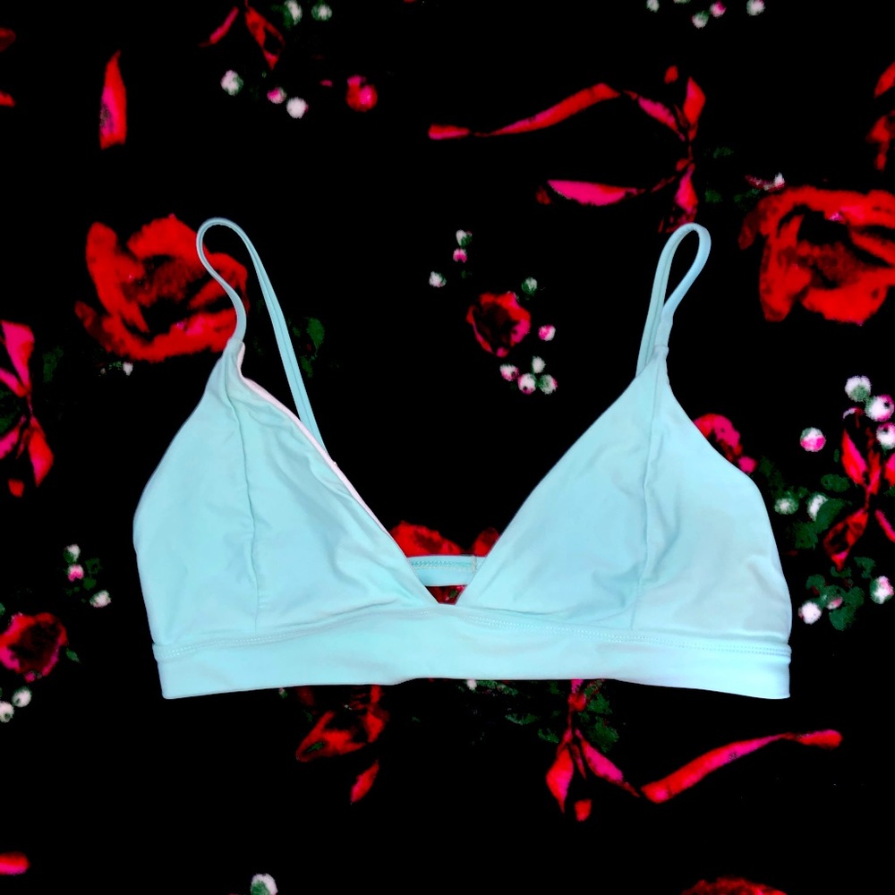 I am selling this Shein light blue bathing suit bikini top
